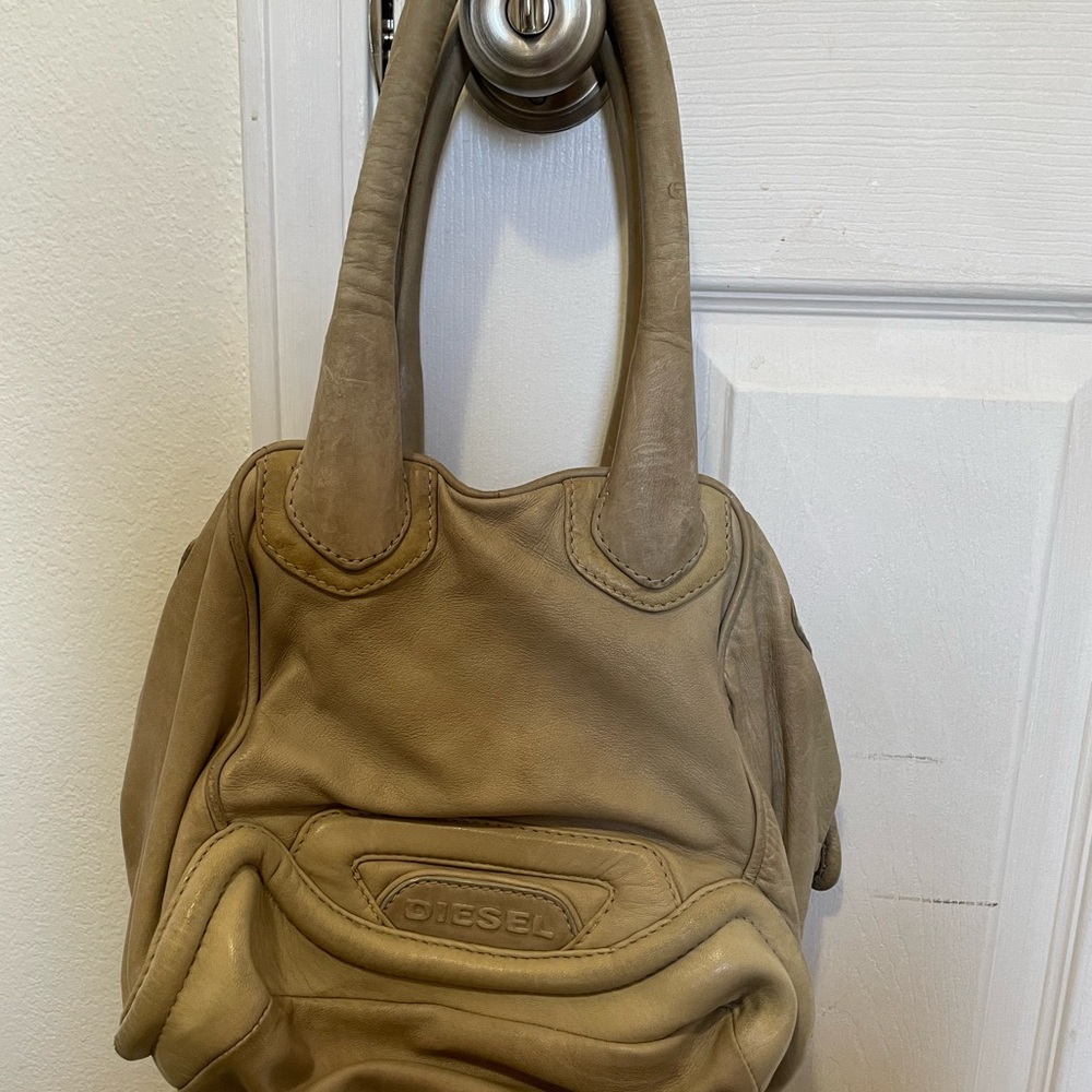 Grey Leather Diesel Purse